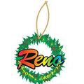 Reno Wreath Ornament w/ Clear Mirrored Back (10 Square Inch)